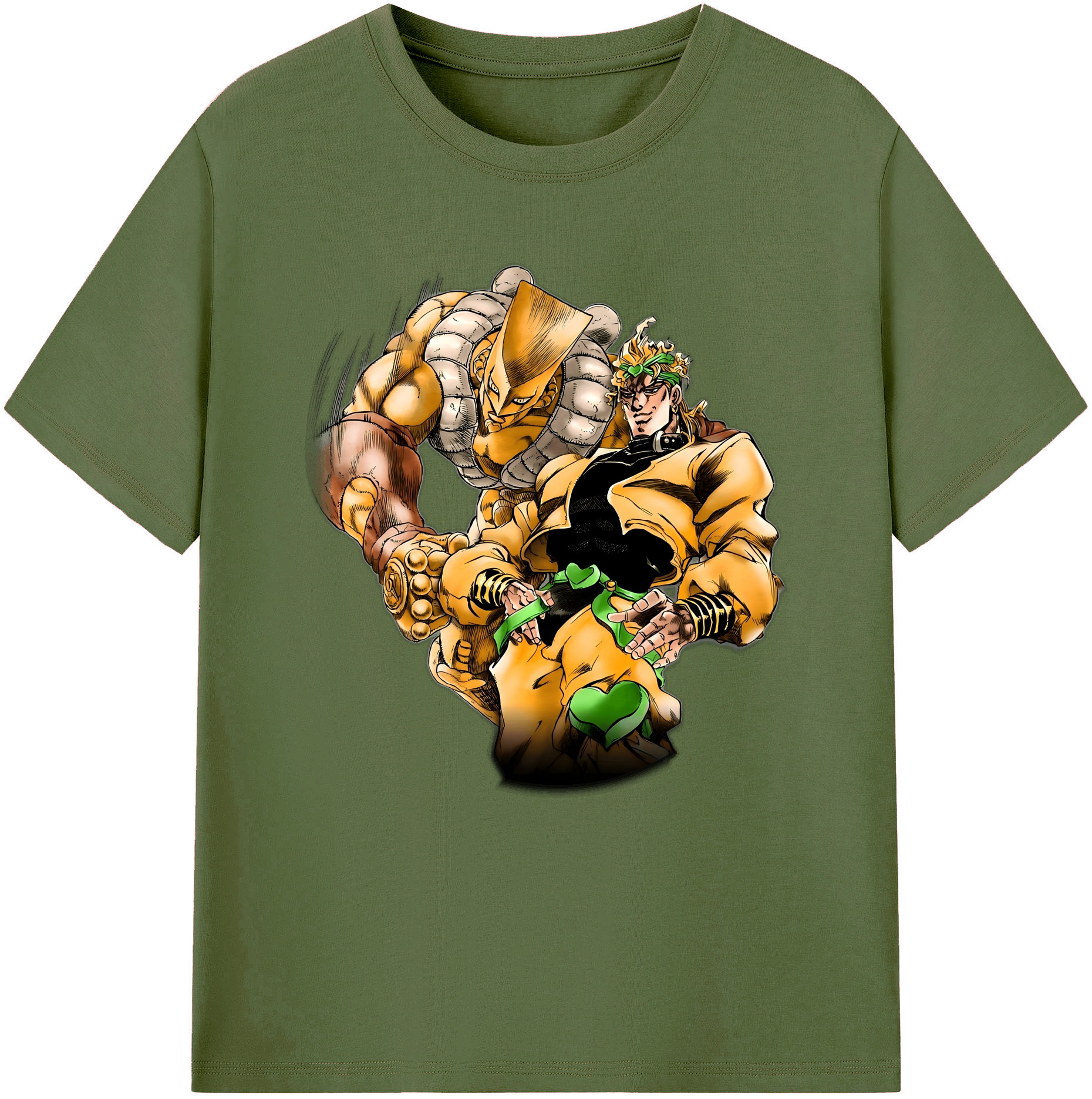 （画像用） ジョジョの奇妙な冒険 ディオ?ブランドー JoJo's Bizarre Adventure Dio Brando 綿100％半袖Tシャツ（フロントプリント）